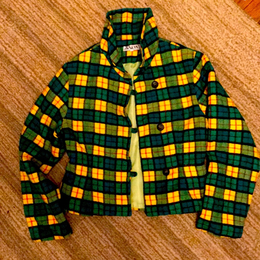 Retro Vintage Claudia hipster plaid jacket